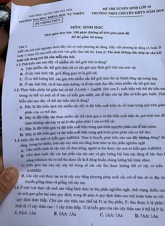 Thi vào trường chuyên có khó không